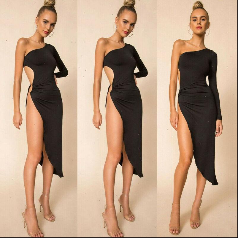 women dresses thigh high slit bodycon dress lady solid one shoulder evening party midi club fashion hollow irregular, Black;gray
women dresses thigh high slit bodycon dress lady solid one shoulder evening party midi club fashion hollow irregular, Black;gray