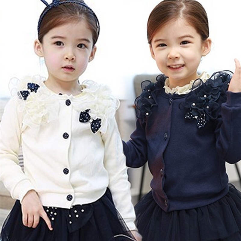 Spring and Autumn Children Coat Bow Decoration Baby Lace Patchwork Top Outerwear Solid Color Long-Sleeve Cardigan For Girls 210701, White
Spring and Autumn Children Coat Bow Decoration Baby Lace Patchwork Top Outerwear Solid Color Long-Sleeve Cardigan For Girls 210701, White
