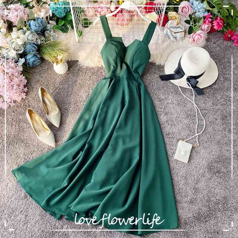 Summer Dress Women Solid Elegant A-line Vestidos Backless High Waist Retro V Neck Long Dresses 210521, Red
Summer Dress Women Solid Elegant A-line Vestidos Backless High Waist Retro V Neck Long Dresses 210521, Red
