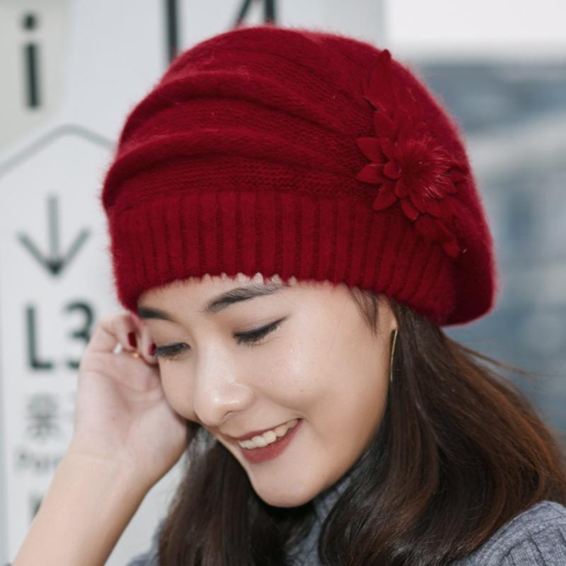 Berets Women Winter Warm Knitted Wool Hats Woman Flowers Cap Girls Beanies Fur Hat Gorros Bonnet Female Hiver 2021, Multi
Berets Women Winter Warm Knitted Wool Hats Woman Flowers Cap Girls Beanies Fur Hat Gorros Bonnet Female Hiver 2021, Multi