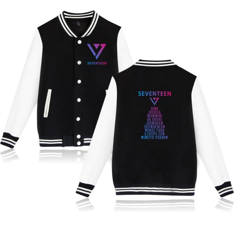 Women's Hoodies & Sweatshirts Kpop SEVENTEEN Streetwear Fashion Long Sleeves Baseball Sweatshirt Women Korean Hip Hop Coat Loose Female Hood, Black
Women's Hoodies & Sweatshirts Kpop SEVENTEEN Streetwear Fashion Long Sleeves Baseball Sweatshirt Women Korean Hip Hop Coat Loose Female Hood, Black