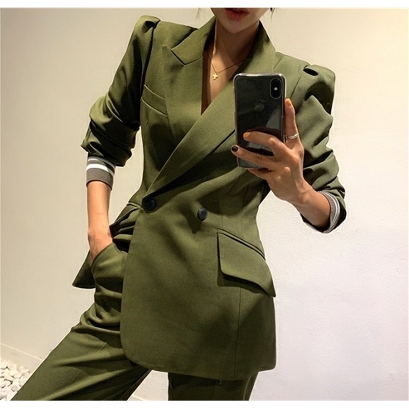 Fashion Women Pant Suits Long Sleeve Belted Blazer Trousers Suit Office Lady Work wear 2 Pieces set Women's Set 210603, Picture color
Fashion Women Pant Suits Long Sleeve Belted Blazer Trousers Suit Office Lady Work wear 2 Pieces set Women's Set 210603, Picture color