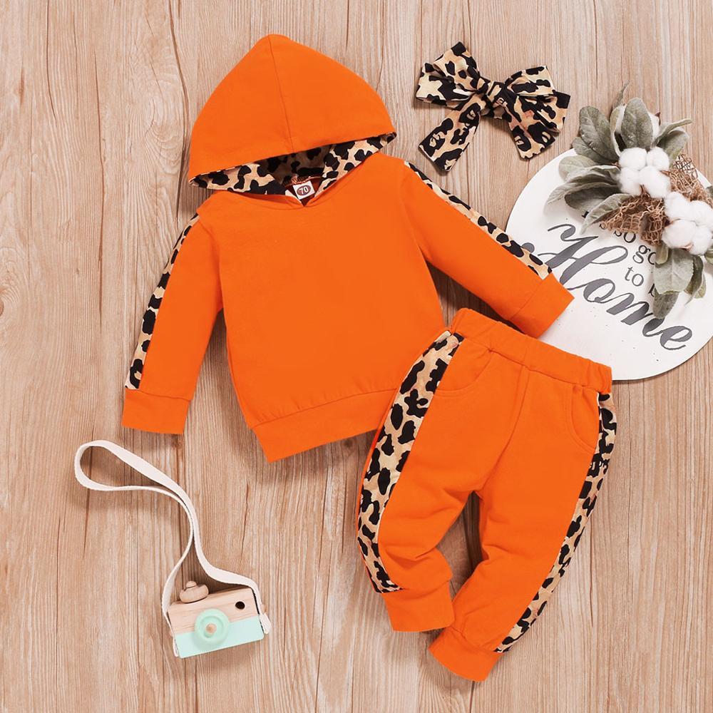 Baby Girl Sweet Leopard Baby's Sets 210521