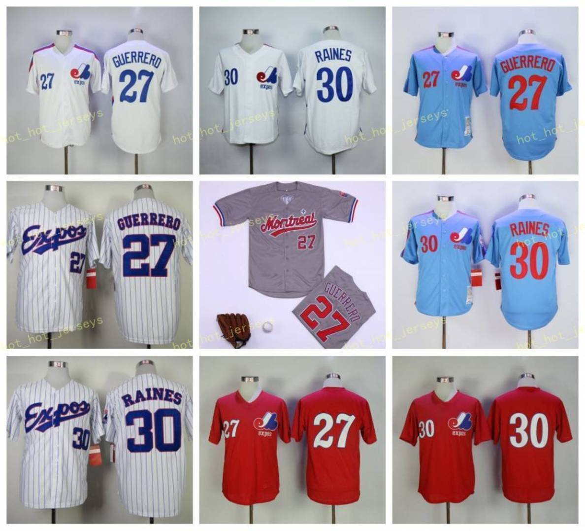 Retired 27 Vladimir Guerrero Baseball Jersey 30# Raines Vintage Retro Cooperstown Mesh Stitched Pullover, Blue;black
Retired 27 Vladimir Guerrero Baseball Jersey 30# Raines Vintage Retro Cooperstown Mesh Stitched Pullover, Blue;black