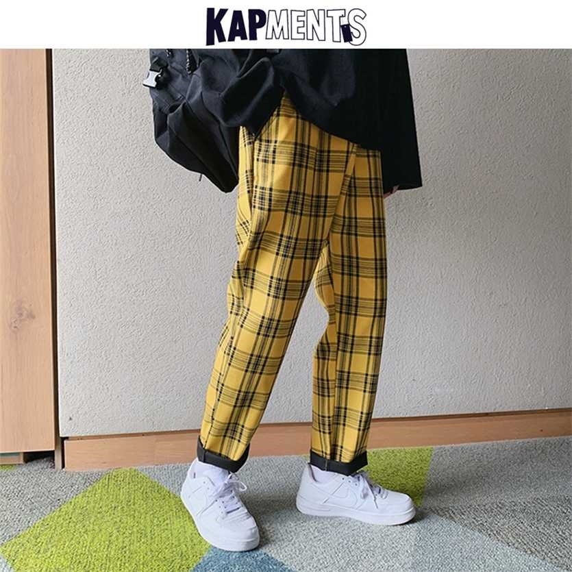 KAPMENTS Streetwear Yellow Plaid Pants Men Joggers Man Casual Straight Harem Korean Hip Hop Track Plus Size 220125, Black
KAPMENTS Streetwear Yellow Plaid Pants Men Joggers Man Casual Straight Harem Korean Hip Hop Track Plus Size 220125, Black