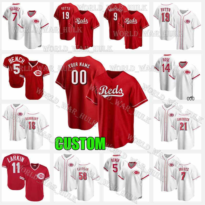 Reds Baseball Jerseys Men 2021 Custom Joey Votto Lucas Sims Moustakas Eugenio Suarez Johnny Bench Mike Luis Castillo Pete Rose Barry Larkin, Men custom retro(hongren)
Reds Baseball Jerseys Men 2021 Custom Joey Votto Lucas Sims Moustakas Eugenio Suarez Johnny Bench Mike Luis Castillo Pete Rose Barry Larkin, Men custom retro(hongren)