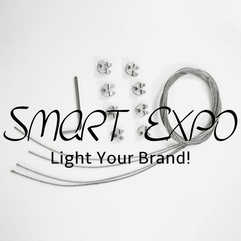 Advertising Display 20ft(L)X4ft(H) Exhibition Booth Logo Showing Hanging Banner with Strong Aluminum Frame Tension Fabric Print Graphic Portable Bag