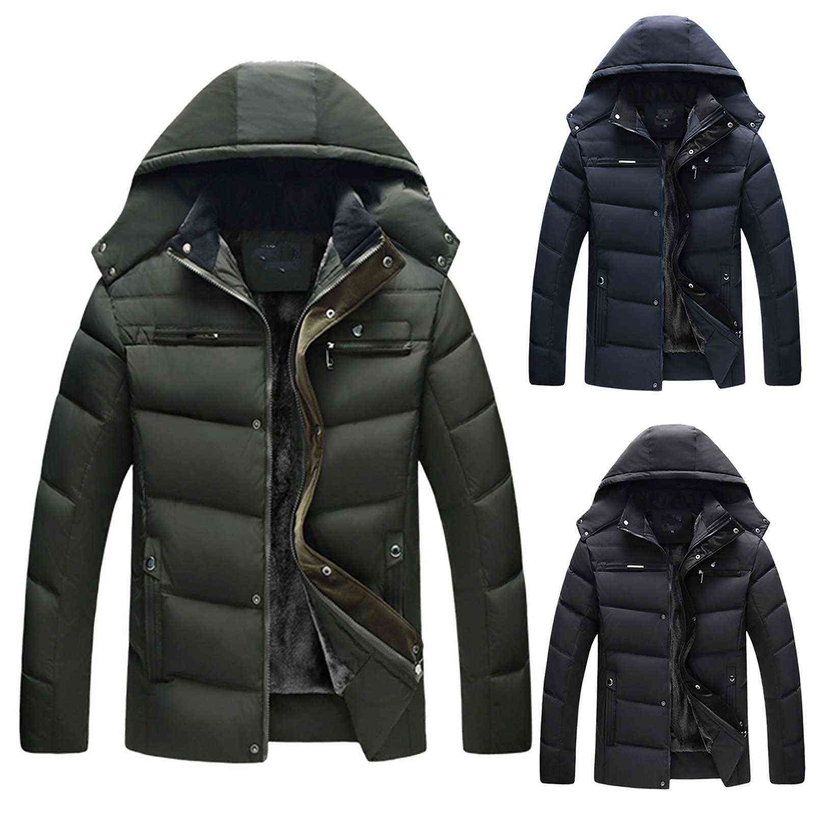 Men's Solid Plus Velvet Zipper Hooded Pocket Down Jacket Casual Winter Jacket Thicken Warm Men Zipper Hooded Coat With Pocket Y1103, Ny
Men's Solid Plus Velvet Zipper Hooded Pocket Down Jacket Casual Winter Jacket Thicken Warm Men Zipper Hooded Coat With Pocket Y1103, Ny