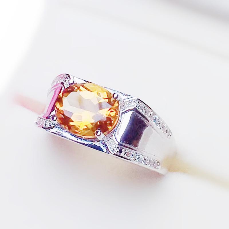 Cluster Rings Men Ring Natural Real Citrine Oval Per Jewelry 7*9mm 1.8ct Gemstone 925 Sterling Silver Fine X209152, Golden;silver
Cluster Rings Men Ring Natural Real Citrine Oval Per Jewelry 7*9mm 1.8ct Gemstone 925 Sterling Silver Fine X209152, Golden;silver