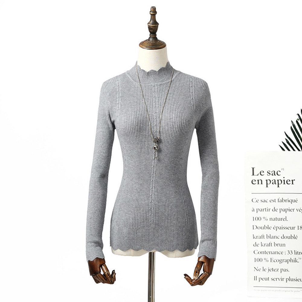 Women Winter Long Sleeve Turtleneck Knitted Sweater Elegant High Elastic Solid Slim Pullover Korean Harajuku Knitwear 210428