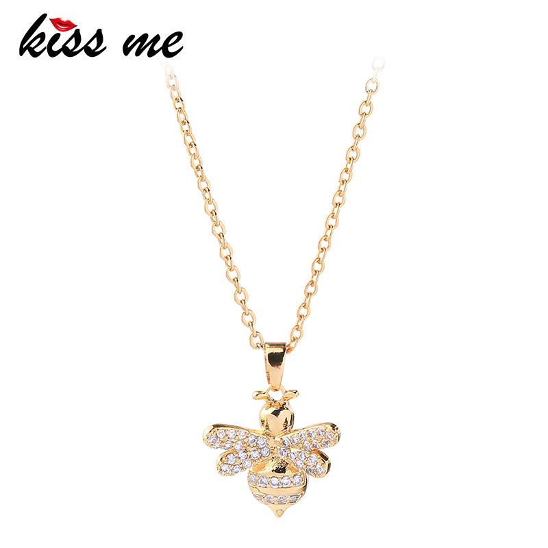 Pendant Necklaces Kiss Me Gold Color Insect Zircon Necklace For Women Fashion Jewelry
Pendant Necklaces Kiss Me Gold Color Insect Zircon Necklace For Women Fashion Jewelry
