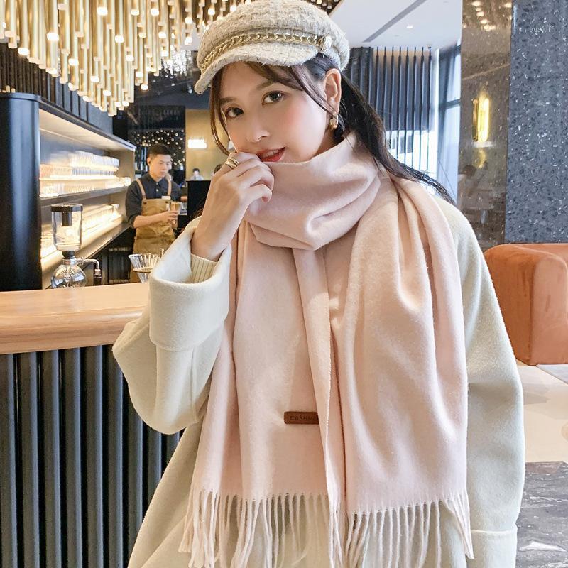 Scarves Royalmaybe Winter Wool Scarf Women Thicken Warm And Solid Color Long Fringed Cashmere Bib Shawl, Blue;gray
Scarves Royalmaybe Winter Wool Scarf Women Thicken Warm And Solid Color Long Fringed Cashmere Bib Shawl, Blue;gray