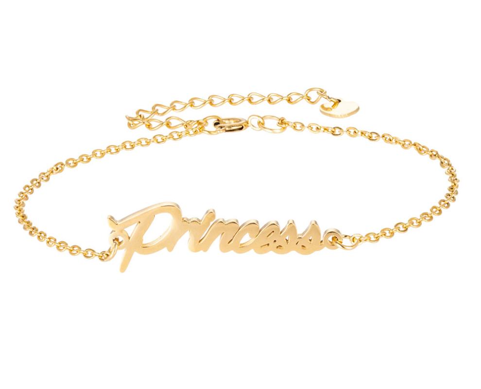 Link, Chain Princess Name Bracelet Women Girl Jewelry Stainless Steel 18k Gold Plated Nameplate Pendant Femme Mother Girlfriend Gift 
Link, Chain Princess Name Bracelet Women Girl Jewelry Stainless Steel 18k Gold Plated Nameplate Pendant Femme Mother Girlfriend Gift