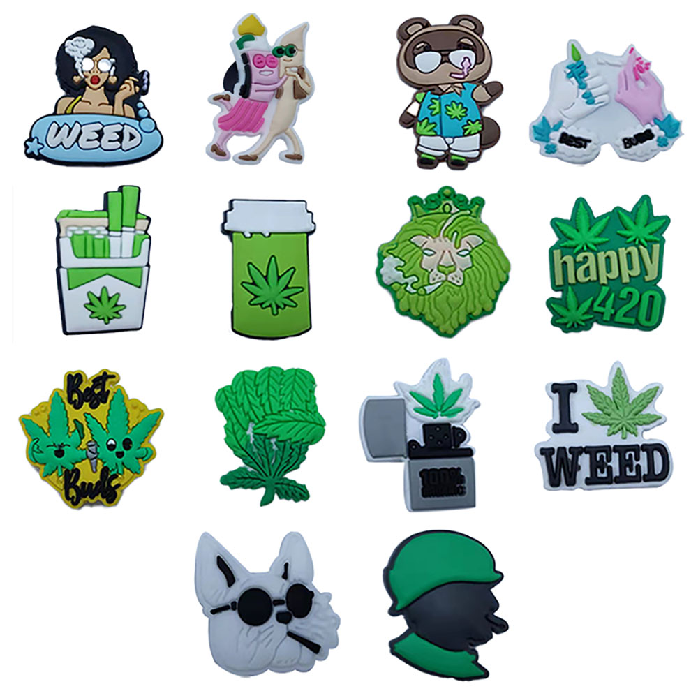 Wholesale 100Pcs Special Weed Leaves New PVC Shoe Charms Buckles Decoration Accessories Jibbitz Garden Croc shoes DIY Bracelets Backpack Party X-Mas Gift
Wholesale 100Pcs Special Weed Leaves New PVC Shoe Charms Buckles Decoration Accessories Jibbitz Garden Croc shoes DIY Bracelets Backpack Party X-Mas Gift