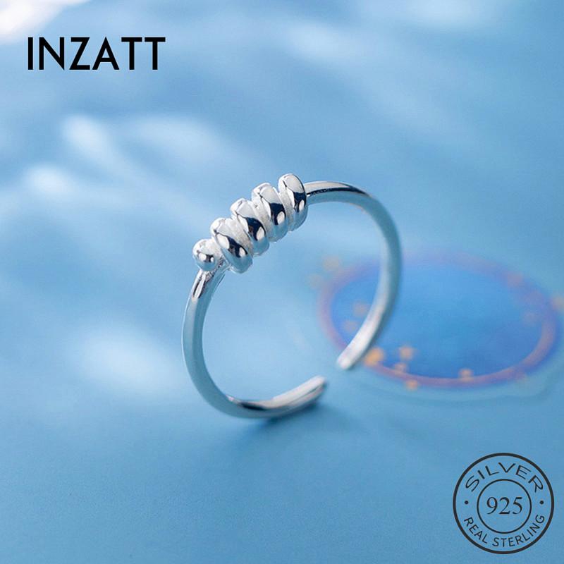 Cluster Rings INZAReal 925% Sterling Silver Geometric Adjustable Ring For Fashion Women Party Minimalist Fine Jewelry Cute Accessories Gift
Cluster Rings INZAReal 925% Sterling Silver Geometric Adjustable Ring For Fashion Women Party Minimalist Fine Jewelry Cute Accessories Gift
