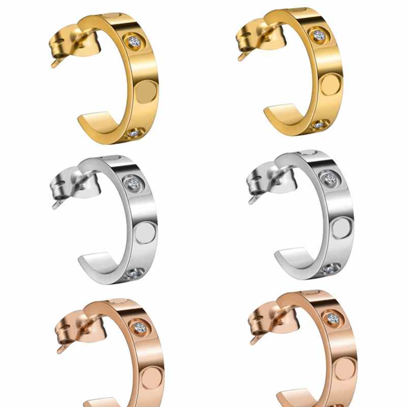 Gold Silver Rose Top Quality Classic Design Round Simple 18K Stud Earrings Titanium Steel Earring For Women Jewelry Wholesale, Golden;silver
Gold Silver Rose Top Quality Classic Design Round Simple 18K Stud Earrings Titanium Steel Earring For Women Jewelry Wholesale, Golden;silver