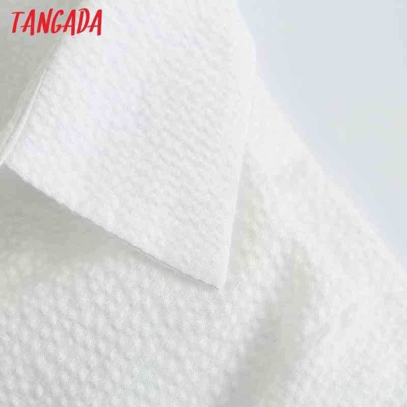 Women White Crop Blouse Long Sleeve Chic Female Lady Shirt Blusas Femininas 4M17 210416