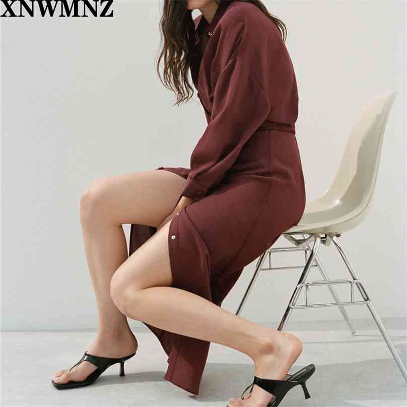 women belted shirt dress long sleeves collared Pleated waist midi Dress Office Lady Shirt button Vestidos Mujer 210520, Burgundy
women belted shirt dress long sleeves collared Pleated waist midi Dress Office Lady Shirt button Vestidos Mujer 210520, Burgundy