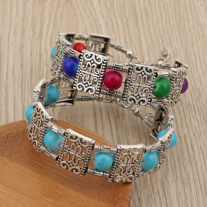 Unisex Colorful beads Tibetan silver Turquoise Charm Bracelets GSTQB001 fashion gift national style women men DIY bracelet
Unisex Colorful beads Tibetan silver Turquoise Charm Bracelets GSTQB001 fashion gift national style women men DIY bracelet