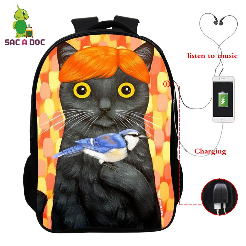 Backpack 3D Animal School Bag For Girls Cute Pet Cat Kids Children Schoolbags Women Mochila Hight Quality Back Pack Plecak
Backpack 3D Animal School Bag For Girls Cute Pet Cat Kids Children Schoolbags Women Mochila Hight Quality Back Pack Plecak