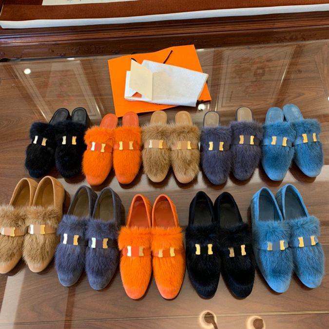 2021 Designer Wool Slippers Women Princetown Kelly Top Fox Fur Mink Hair Sandals Metal Chain Shoes Winter Plush Outdoor Warm Loafers Slides With Box Size 35-40
2021 Designer Wool Slippers Women Princetown Kelly Top Fox Fur Mink Hair Sandals Metal Chain Shoes Winter Plush Outdoor Warm Loafers Slides With Box Size 35-40