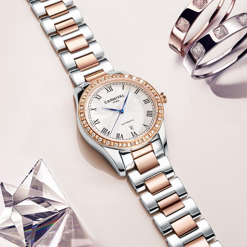 Wristwatches Womens Watches 2021 Automatic Mechanical Women Sapphire Calendar Waterproof Fashion Diamond Watch, Silver white
Wristwatches Womens Watches 2021 Automatic Mechanical Women Sapphire Calendar Waterproof Fashion Diamond Watch, Silver white