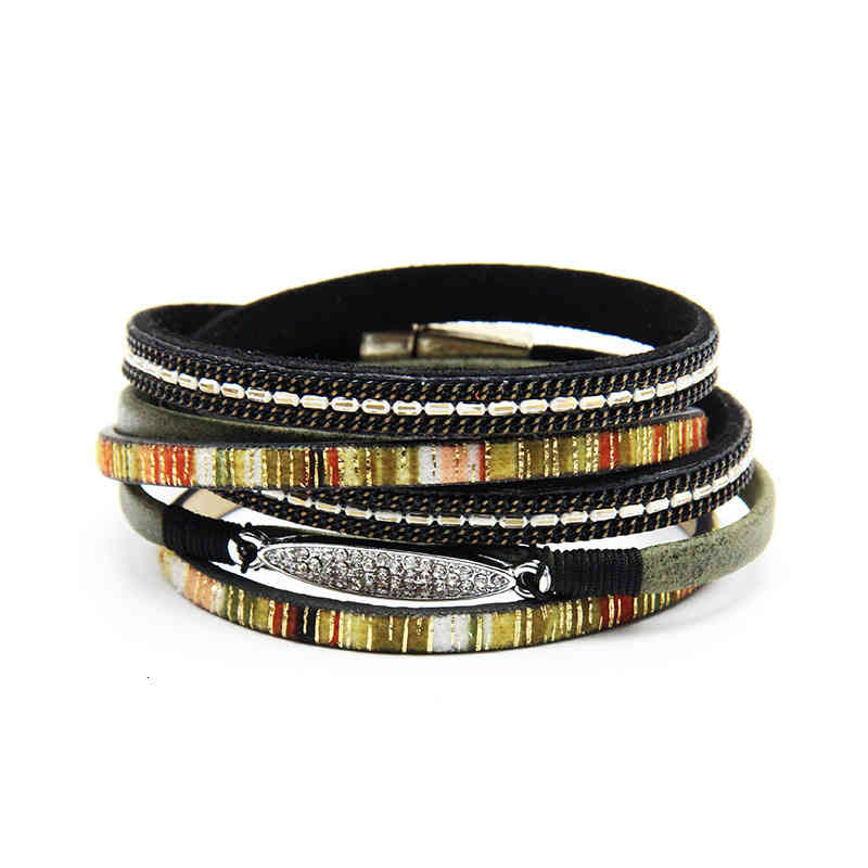 Bangle Charm Bracelets Bohemian Jewelry Hand Woven Bracelet Leather Alloy Fashion