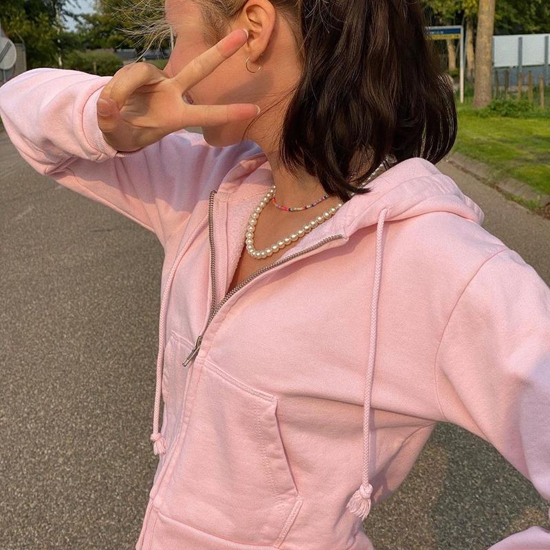 Women' Hoodies & Sweatshirts Fashion Nine-point Sweatshirt Brown Beautiful Zipper Hoodie 2021, Pink
Women' Hoodies & Sweatshirts Fashion Nine-point Sweatshirt Brown Beautiful Zipper Hoodie 2021, Pink