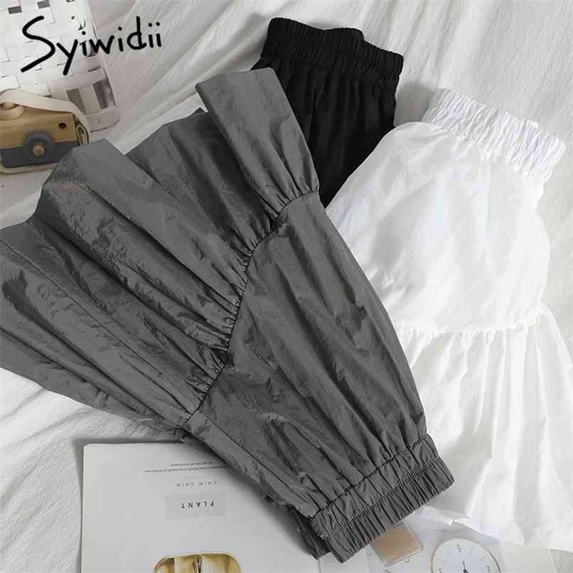 White Elastic High Waist Ruffles Skirts Women A-Line Mini Unicolor Black Clothing Summer Korean Fashion Ball Gown 210607
White Elastic High Waist Ruffles Skirts Women A-Line Mini Unicolor Black Clothing Summer Korean Fashion Ball Gown 210607