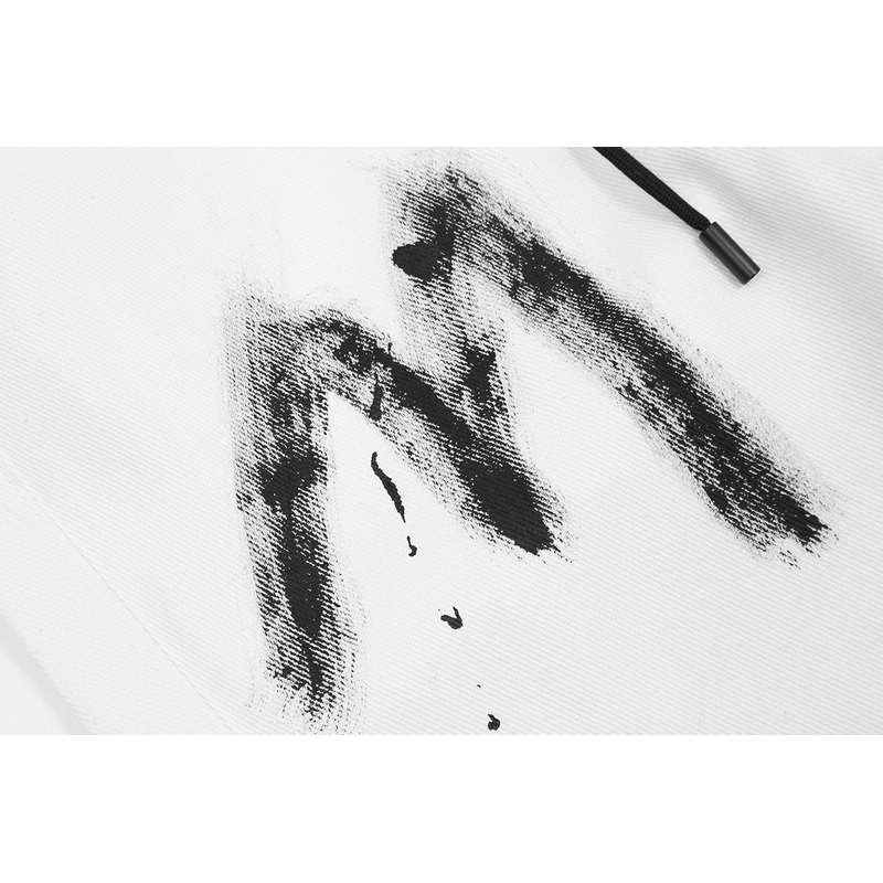 IEFB Men's Streetwear Wash Hand Painted Splash Ink Stitching Pants Raw Edge Micro Trumpet Slim Jeans Fashion Trousers 210524