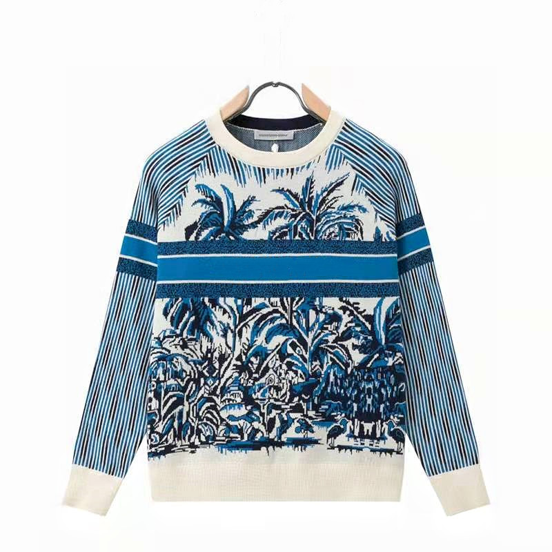 Women's sweater pants set new fashion designer luxury coconut tree high quality casual knitting AAAAA, Customize
Women's sweater pants set new fashion designer luxury coconut tree high quality casual knitting AAAAA, Customize