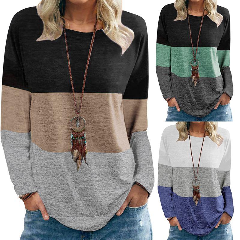 Women' T-Shirt 2021 Autumn And Winter Round Neck Pullover With Three-color Sweater Loose Casual Top, Green
Women' T-Shirt 2021 Autumn And Winter Round Neck Pullover With Three-color Sweater Loose Casual Top, Green