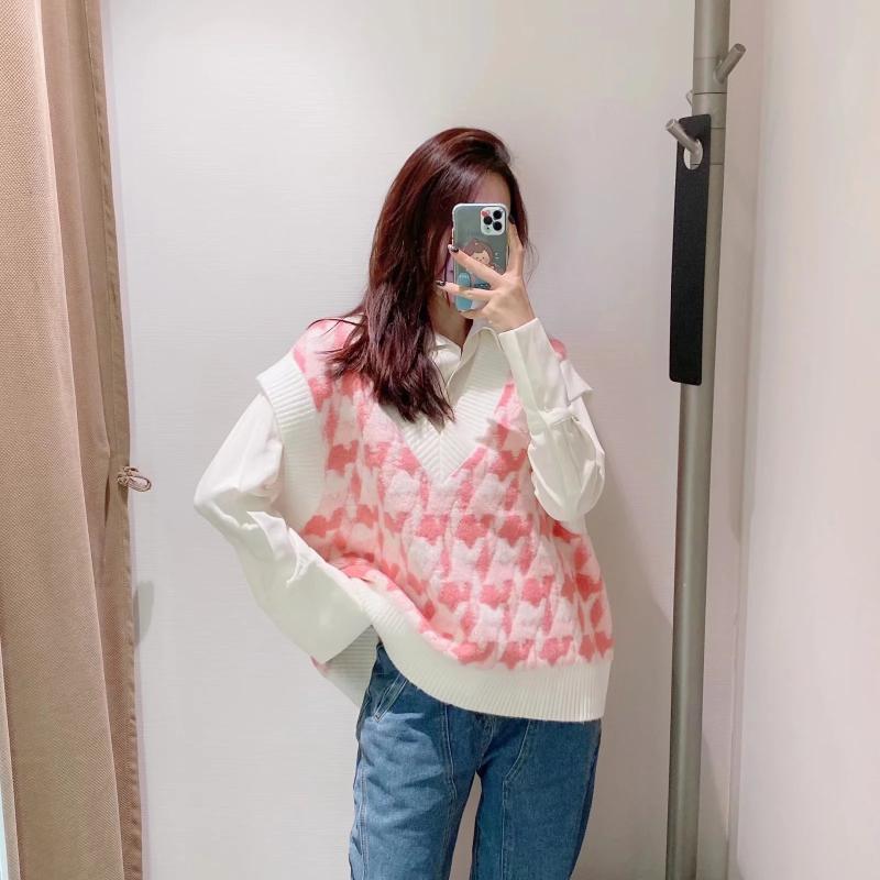 Women's Vests Girl Sweet Casual Loose Sweater Cute Women BBWM Chic Waistcoat Pullover Neck Top Pink Vest Houndstooth V Vintage Vint, Black;white
Women's Vests Girl Sweet Casual Loose Sweater Cute Women BBWM Chic Waistcoat Pullover Neck Top Pink Vest Houndstooth V Vintage Vint, Black;white
