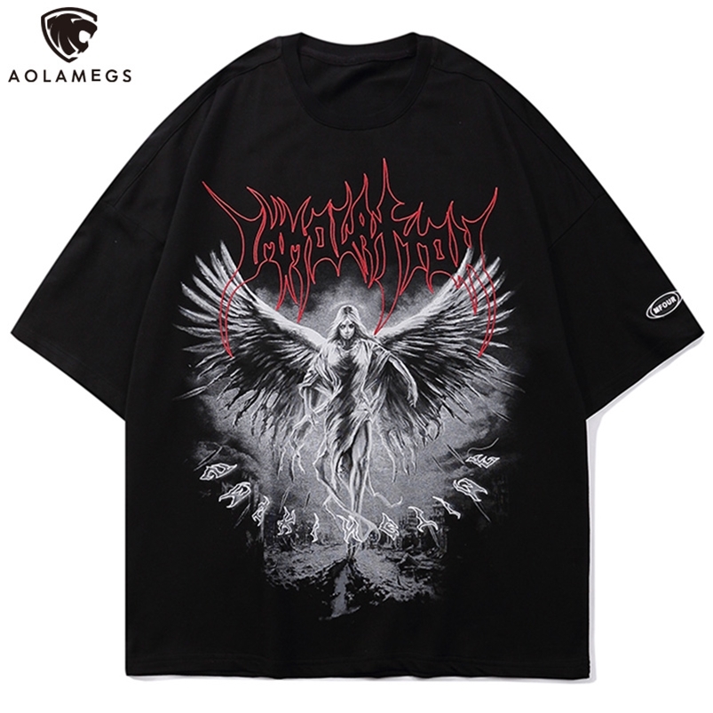 Aolamegs Men Gothic Punk Style Letter Printed Oversized T Shirt 3 Color Optional Tops Tee High Street Hipster Summer Streetwear 210722, White
Aolamegs Men Gothic Punk Style Letter Printed Oversized T Shirt 3 Color Optional Tops Tee High Street Hipster Summer Streetwear 210722, White