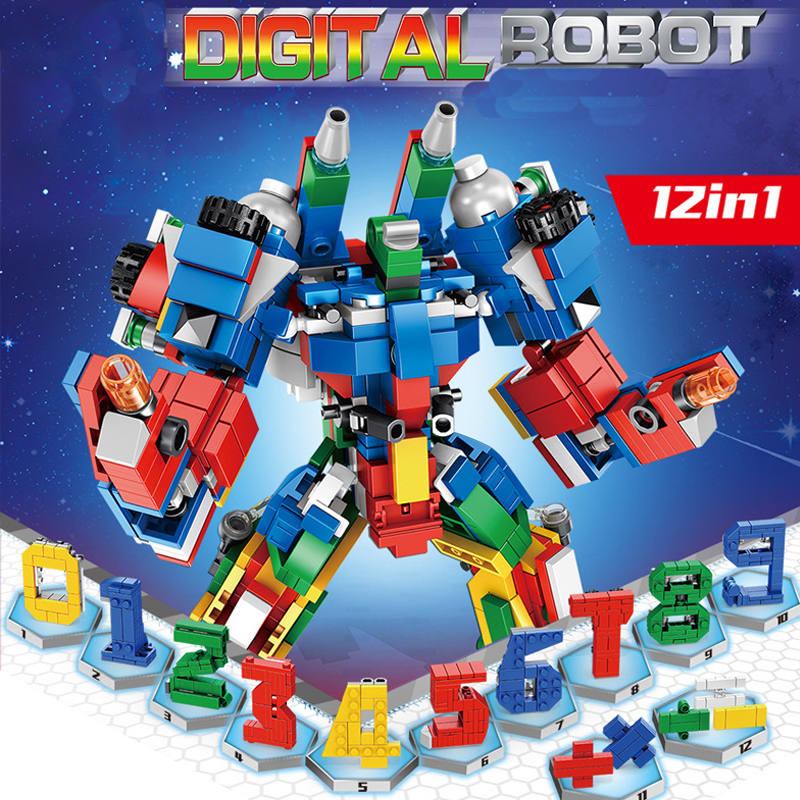 12 in 1 Colorful Digital Robot Kits Model Building Blocks Bricks Action Figure Toy For Boy
12 in 1 Colorful Digital Robot Kits Model Building Blocks Bricks Action Figure Toy For Boy