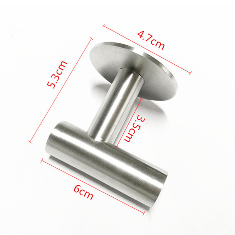 1PC Self Adhesive Hooks Home Kitchen Wall Door Hooks Key Holder Rack Stainless Steel Towel Hanger Bathroom Rack Hooks