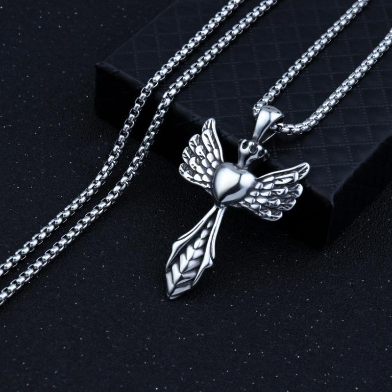Pendant Necklaces Korean Version Of The Men's Ornament Retro Love Angel Ins Harajuku Wind Cross Creativity Necklace
Pendant Necklaces Korean Version Of The Men's Ornament Retro Love Angel Ins Harajuku Wind Cross Creativity Necklace
