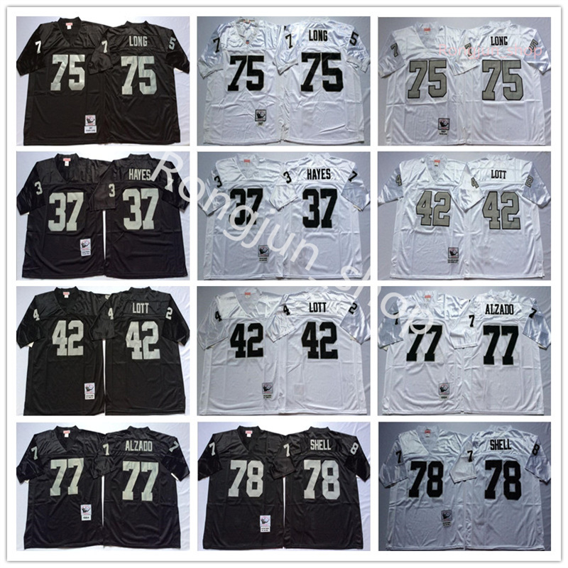 NCAA Football 75 Howie Long Jersey 37 Lester Hayes 42 Ronnie Lott 77 Lyle Alzado 78 Art Shell Bo Jackson Man Vintage Black White
NCAA Football 75 Howie Long Jersey 37 Lester Hayes 42 Ronnie Lott 77 Lyle Alzado 78 Art Shell Bo Jackson Man Vintage Black White