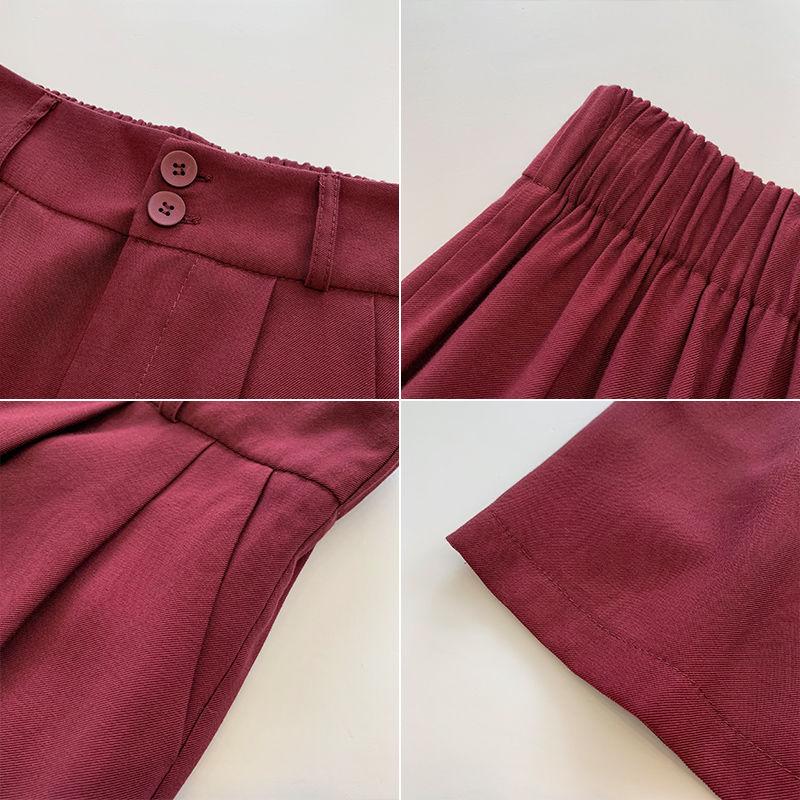 JuneLove Women 2021 Summer Elastic Waist Shorts Female Mini High Ladies Wide Leg Loose Casual Short Bottoms Women's