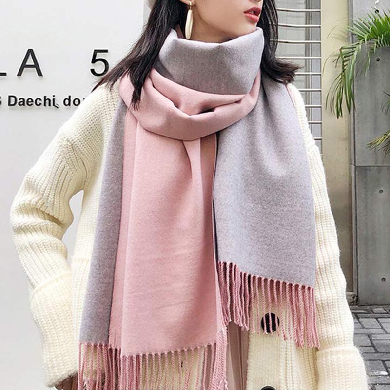 Scarves Fashion Autumn Winter Scarf Ladies Solid Color Brushed Double-sided Velvet Shawl Tassel, Blue;gray
Scarves Fashion Autumn Winter Scarf Ladies Solid Color Brushed Double-sided Velvet Shawl Tassel, Blue;gray