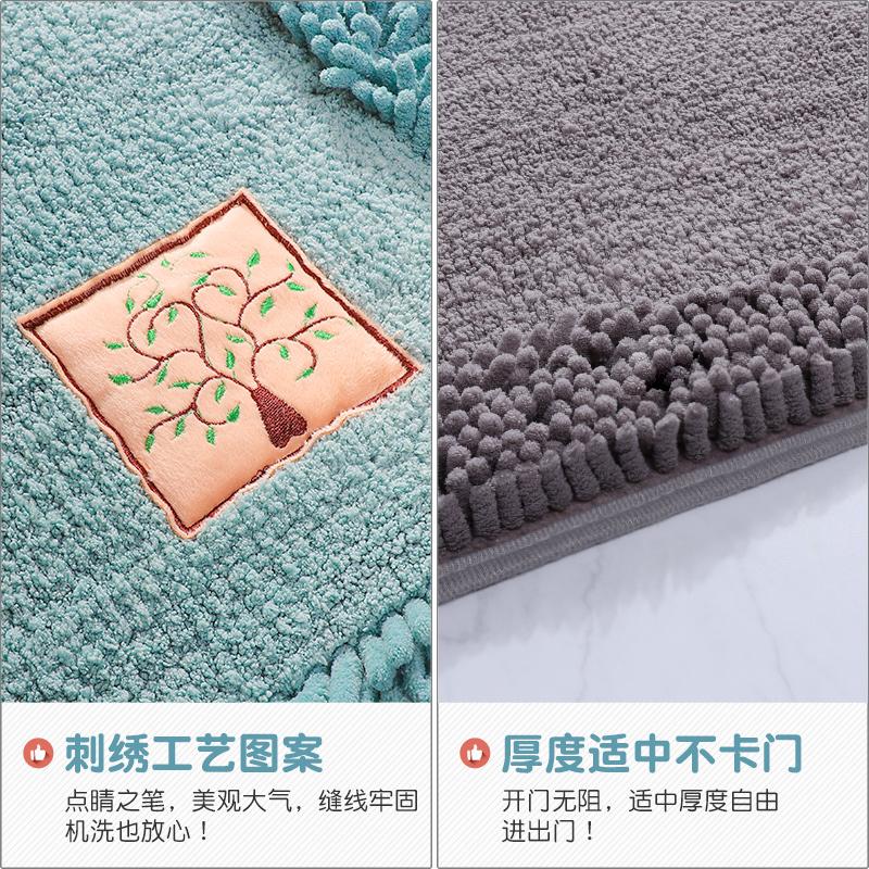Bathroom Round Floor Mat Household Kitchen Absorbent Bedroom Study Living Room Non-Slip Door 80cm Long 50cm Wide Carpets