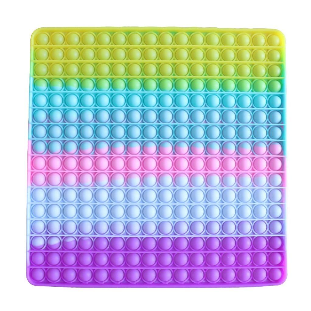 Large size 30cm Giant Big Party Favor Fidget Reliver Stress Toy Rainbow Push Bubble Simpl Dimmer Antistress Toy Children Sensory Game