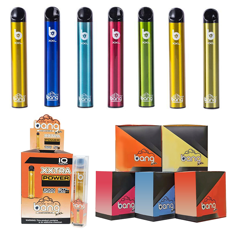 newest Bang XXL Disposable Vape Pen Kits 2000 Puffs cigarettes 800mAh Battery 5ML Vapor Pod Device eCigs Puffbars Vapes electronic cigarette
newest Bang XXL Disposable Vape Pen Kits 2000 Puffs cigarettes 800mAh Battery 5ML Vapor Pod Device eCigs Puffbars Vapes electronic cigarette