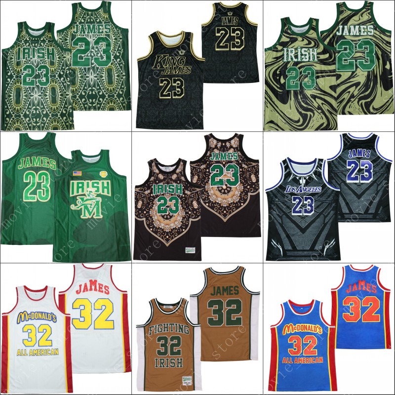 Men's Los Angeles King 23 Basketball Jersey Fighting Irish McDonald's All American Jame Jerseys Stitched, Black;red
Men's Los Angeles King 23 Basketball Jersey Fighting Irish McDonald's All American Jame Jerseys Stitched, Black;red
