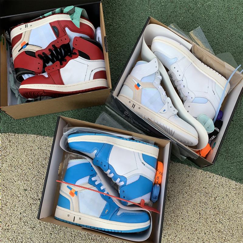 Basketball luxurys Carolina High Shoes Jumpman 1 UNC Chicago Univisity Blue Red White 1S Sports Box With Chaussures OG Sneakers designe Inxq, Black
Basketball luxurys Carolina High Shoes Jumpman 1 UNC Chicago Univisity Blue Red White 1S Sports Box With Chaussures OG Sneakers designe Inxq, Black