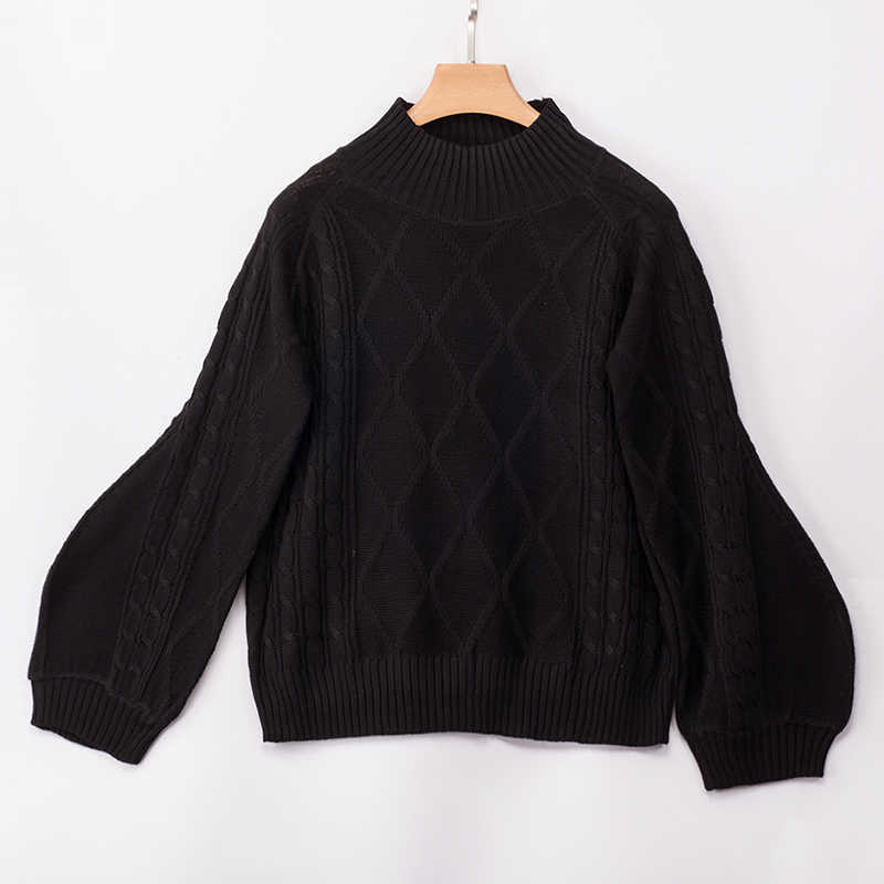 Ly Varey Lin Autumn Winter Turtleneck Knitted Sweater Woolen Pullovers Women Loose Casual Female Warm Knitting Jumper 210526