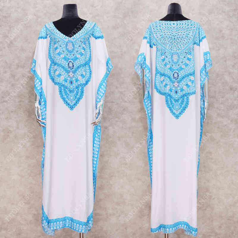 Oversize Cotton Beach Kaftan Women wear Cover ups Tunic Sarong Pareos de Playa Mujer Bikini Maxi Dress #Q773 210420