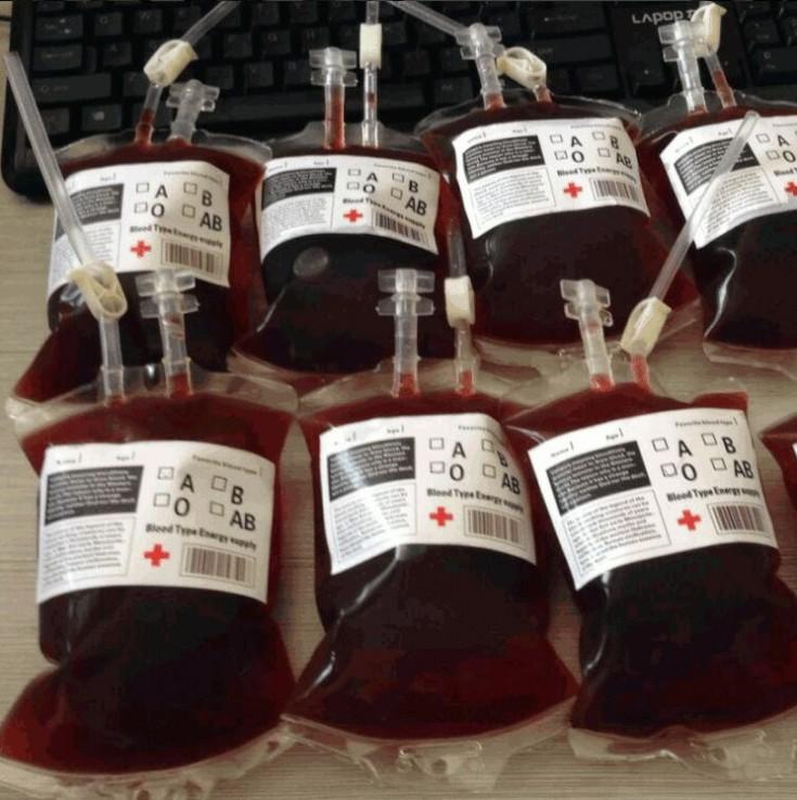 350ml Blood Juice Energy Drink Bag Halloween event Party supplies Pouch Props Vampires Reusable Package Bags