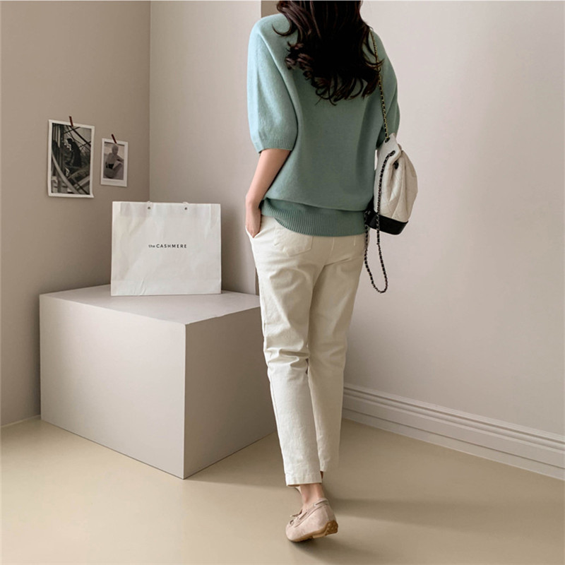 OL Minimalist High Waist Harem Pants Women Autumn Winter Casual Carrot Cotton Thick Stretch Radish Trousers 210421