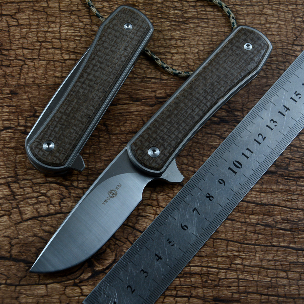 TWOSUN Mini Pocket Folding Knife 14C28N Satin Blade Titanium Handle Slip Joint Utility Outdoor Gift EDC Tools TS335L
TWOSUN Mini Pocket Folding Knife 14C28N Satin Blade Titanium Handle Slip Joint Utility Outdoor Gift EDC Tools TS335L